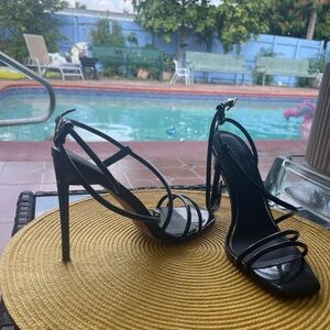 Elegant Black Strappy Heels